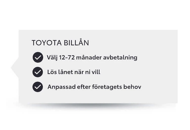 Lista över fördelar med Toyota Billån