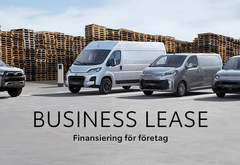 En bild som visar Toyotas transportbilar uppradade
