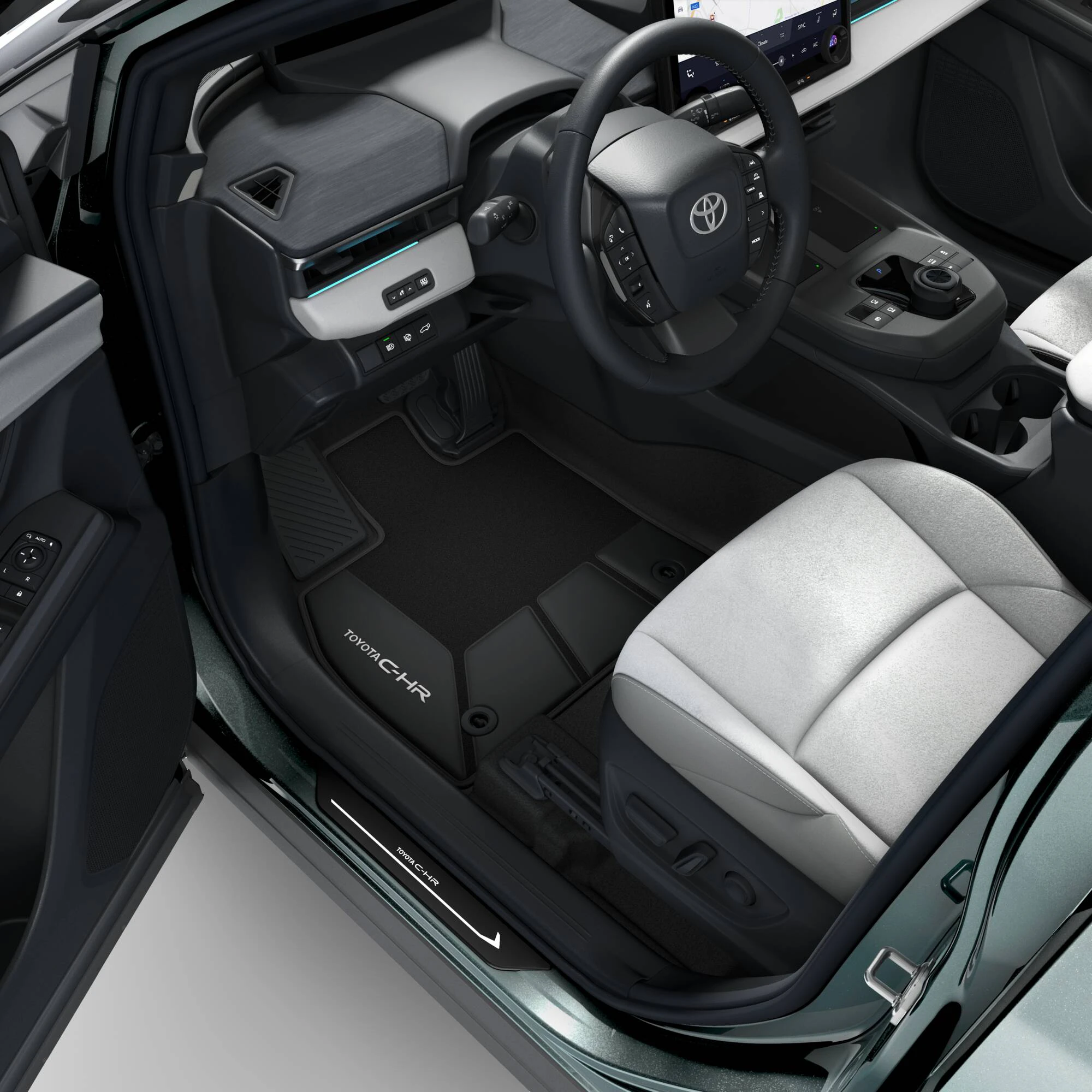 Ett rent säte i en Toyota C-HR