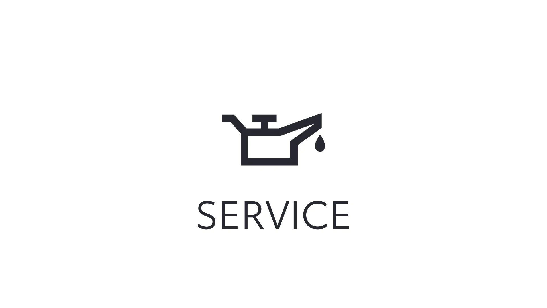Oljetank som viser Service