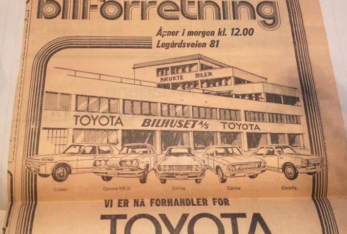Bilhuset AS starter på Lagårdsveien i 1972